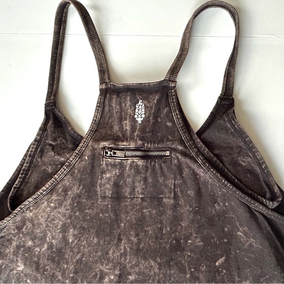 ☀️NEW Free People Hot Shot Mini Dress. Acid Wash Black. Size: Medium - Picture 8 of 11
